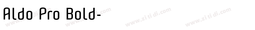 Aldo Pro Bold字体转换
